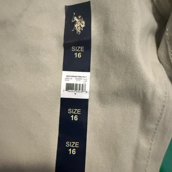 ❤️ U.S. Polo Assn. Boys Size 16 Straight Twill Pant - Picture 6 of 6